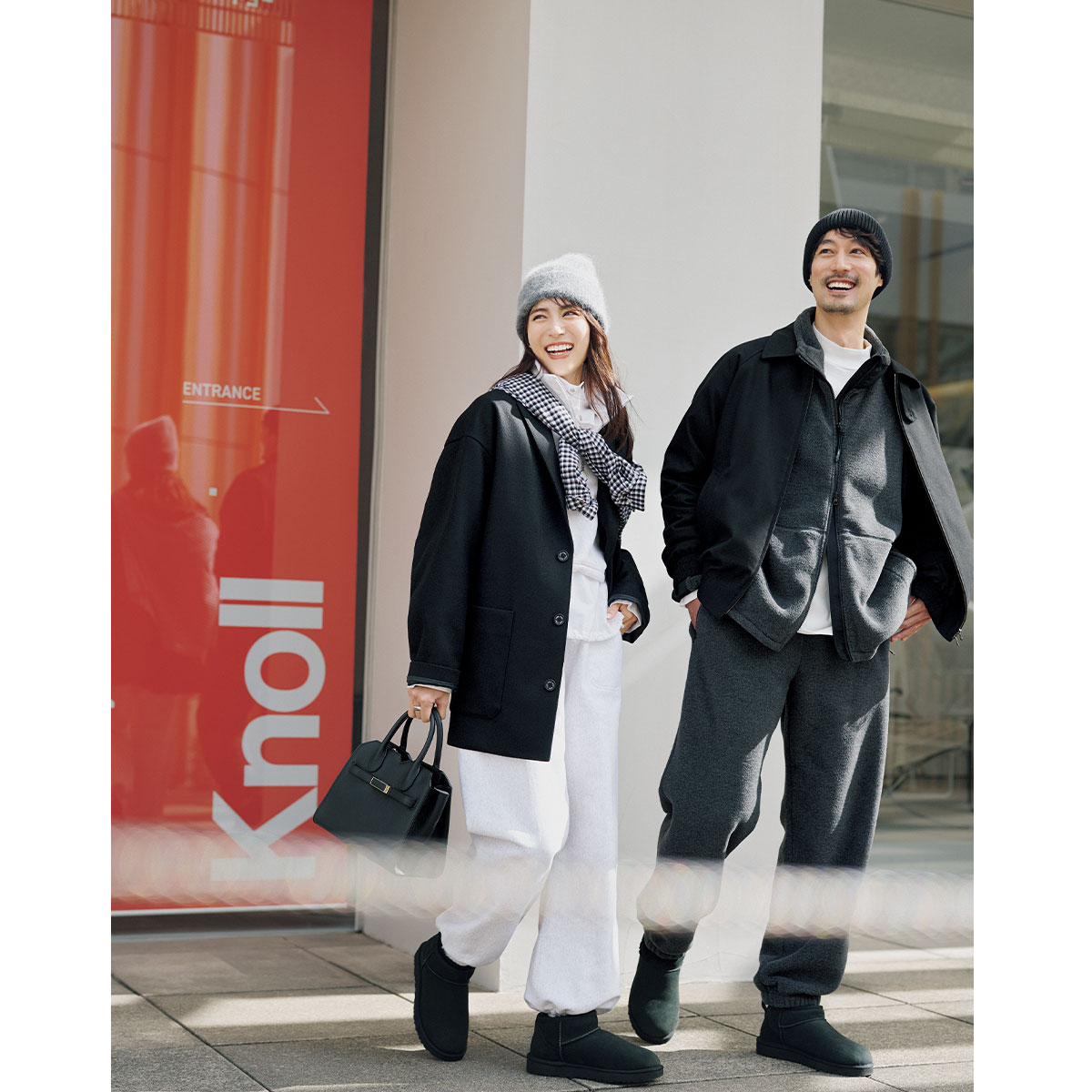 “ワンチーム”な都会派スウェットでお出かけコーデ