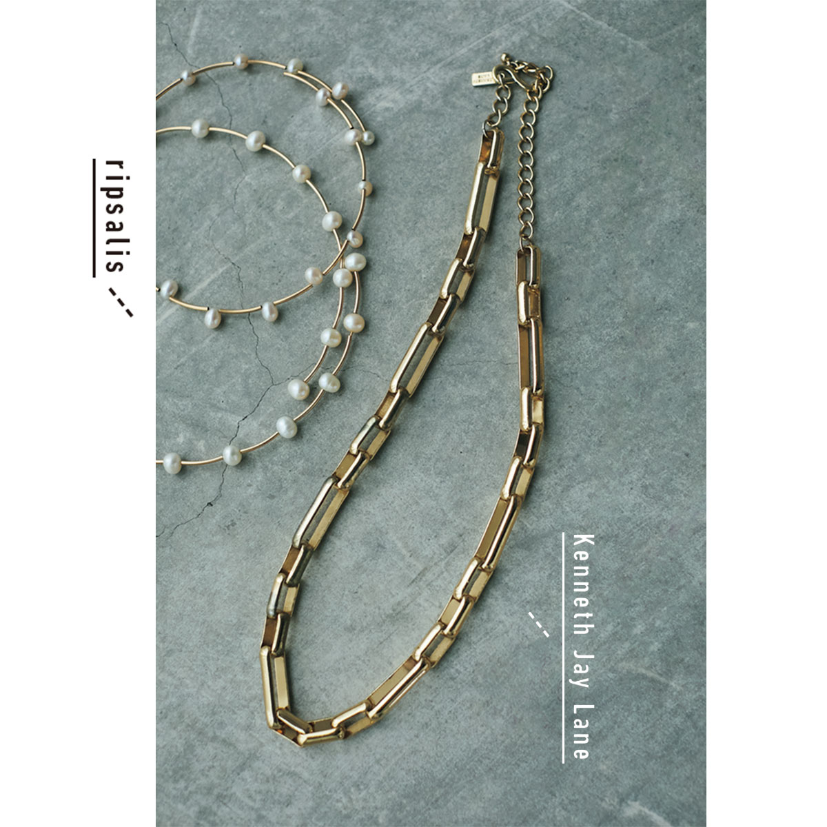 川人未帆さん私物のパールとチェーンネックレス