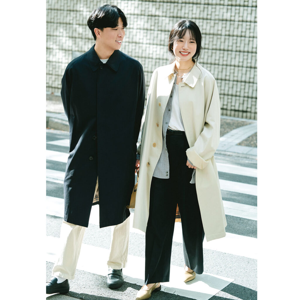 モノトーンリンクのカップルコーデ