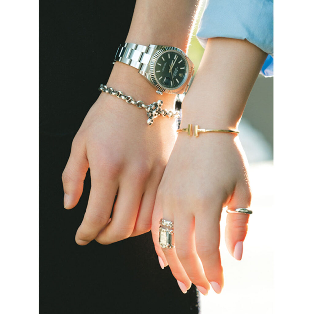 ティファニーとホーセンブースのブレスレットとロレックスの時計