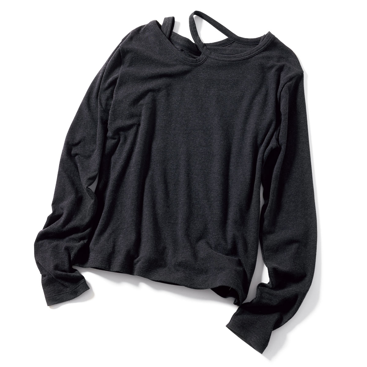 変化ネック×タンクのレイヤードカットソー