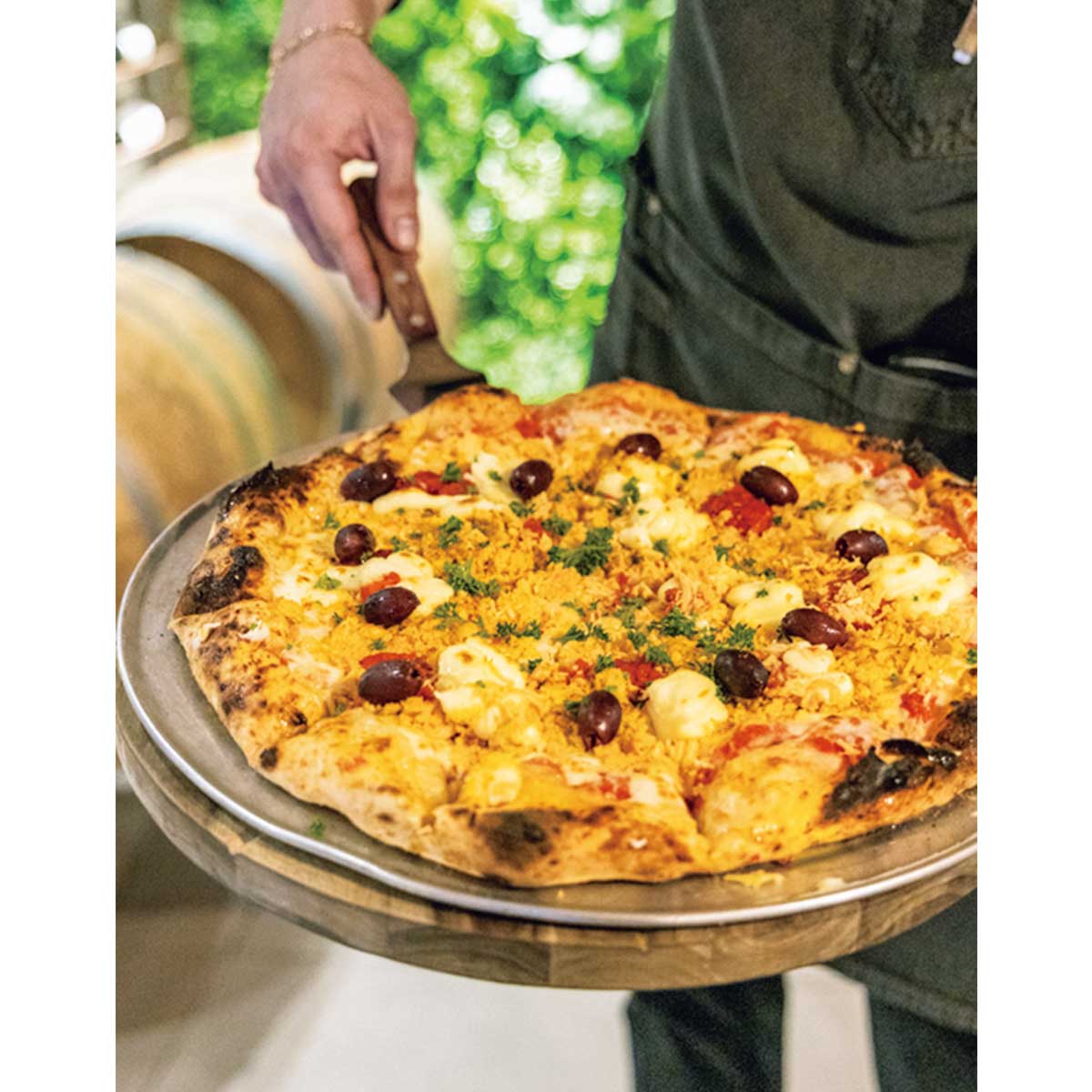 ハワイのレストランサンパウロ・ピザ＆ワインの看板メニューのピザ