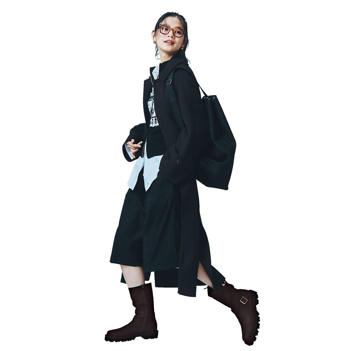 ハーフパンツとくびれなしパンツのコーデ