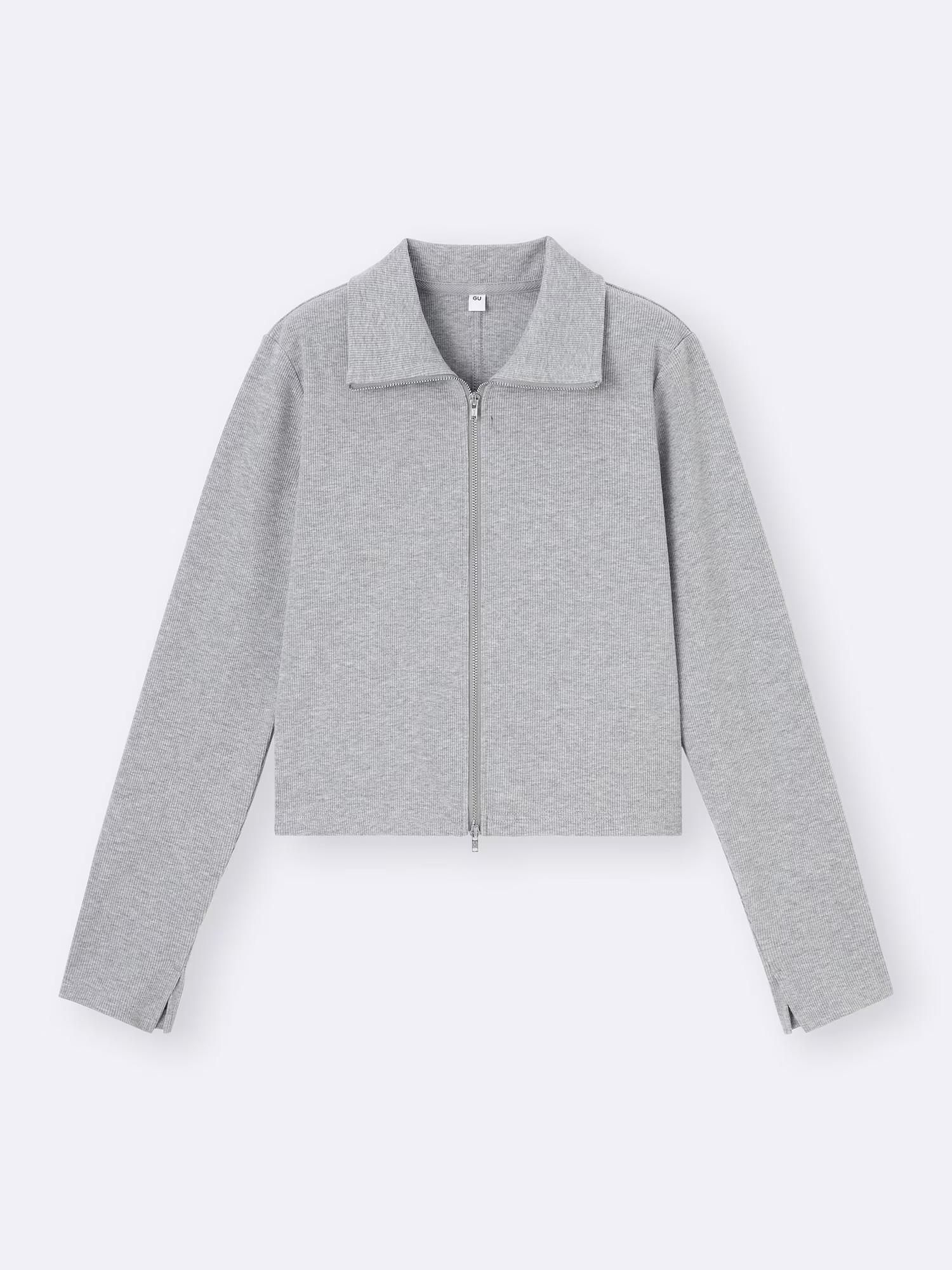 リブダブルジップカーディガン GRAY ￥2,490