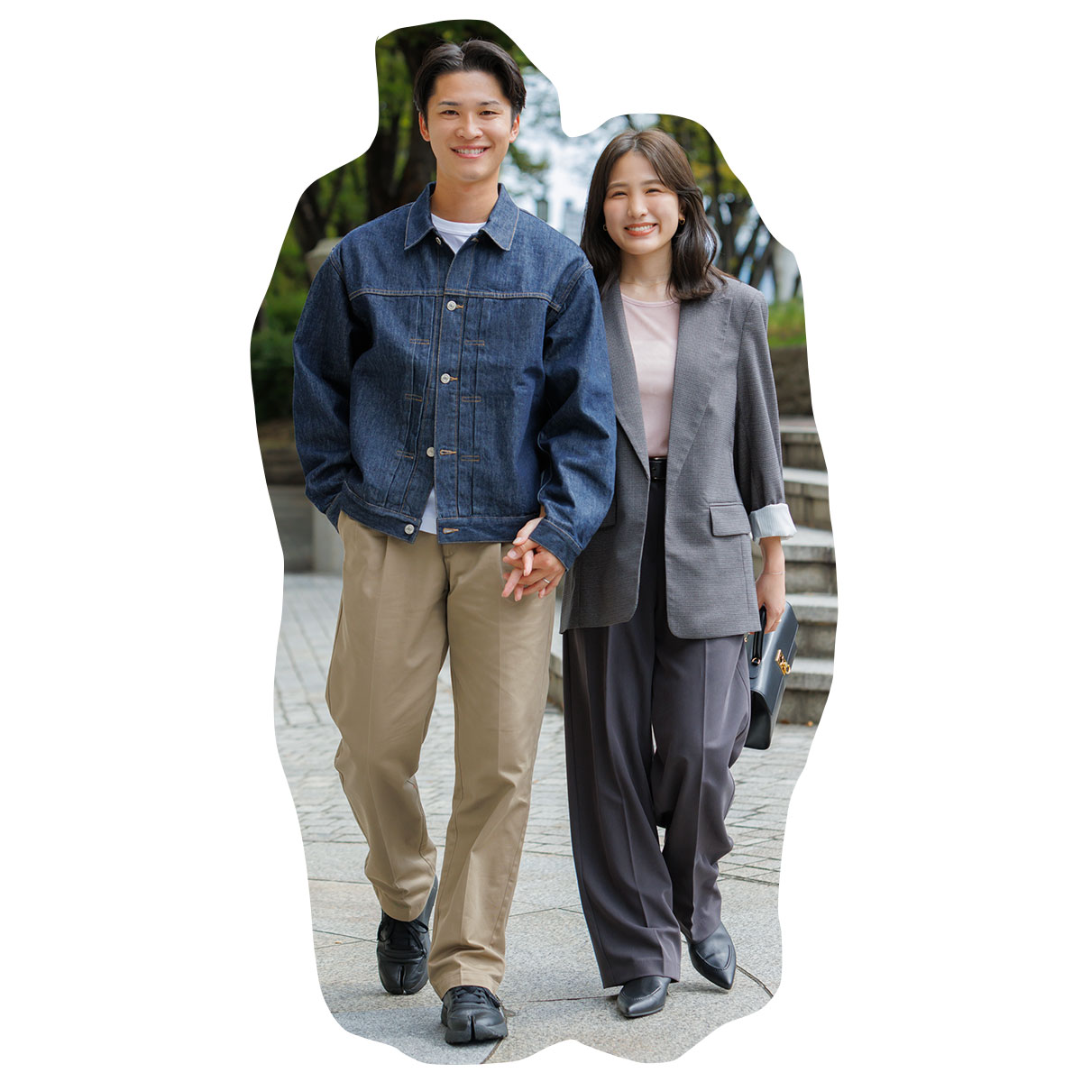 ジャケットリンクのカップルコーデ