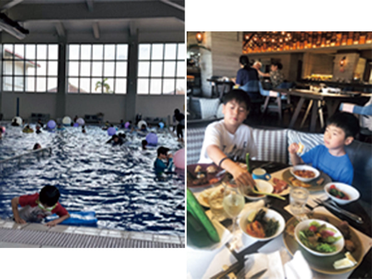 夕食ブッフェと大浴場