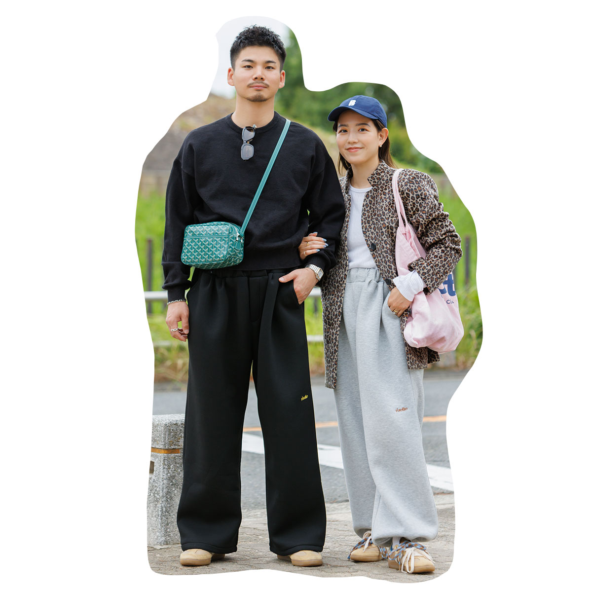 スウェットパンツのリンクコーデ