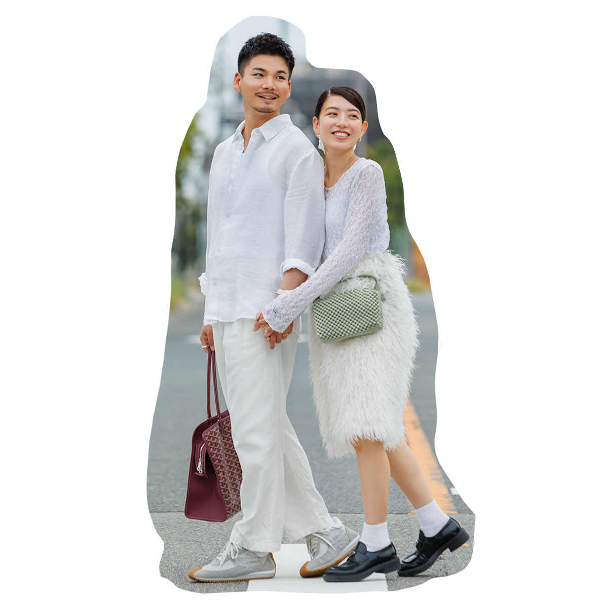 ホワイトカラーのリンクコーデ