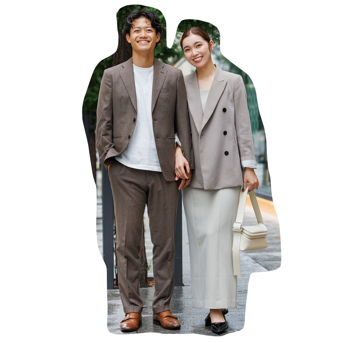 ブラウントーンのリンクコーデ