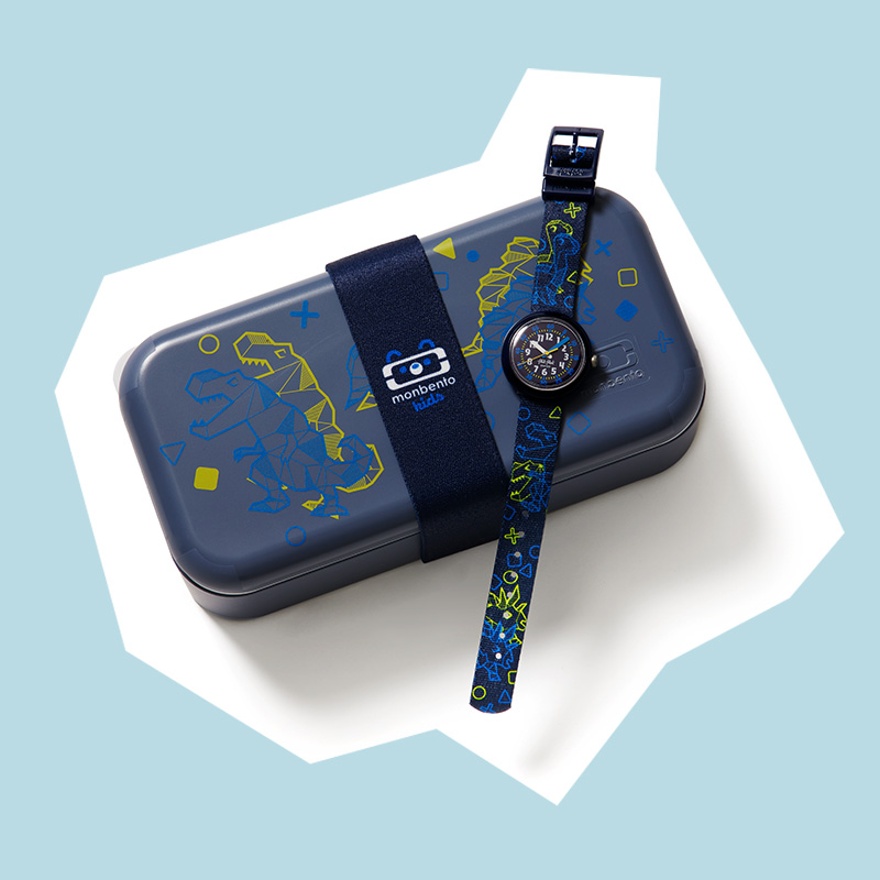 Flik Flakの恐竜モチーフのウォッチ＆ランチボックス