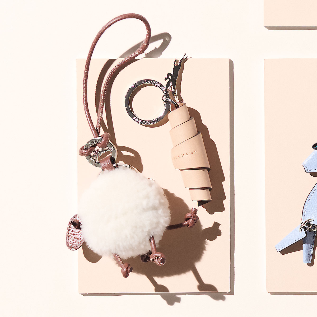 羊キーリングとクロワッサンキーリング