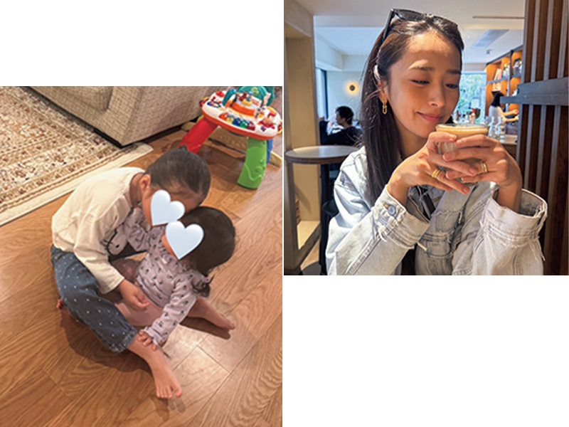 近藤千尋さんの次女と三女の写真とカフェデート写真