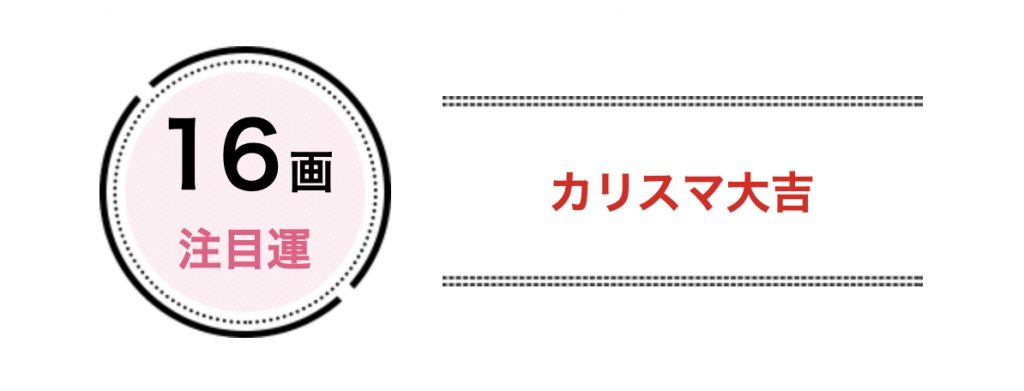 16画は「注目運」でカリスマ大