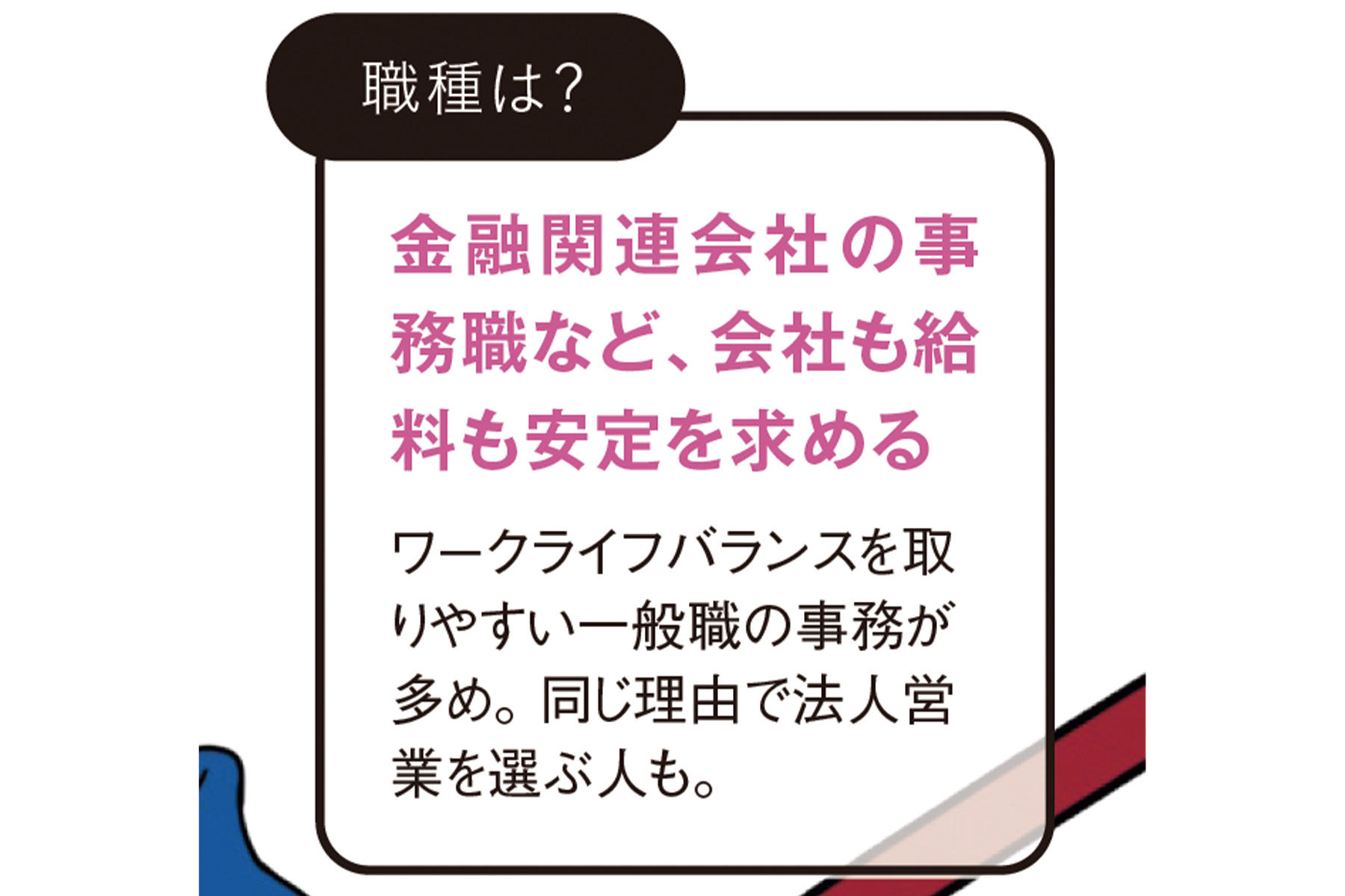 ◆職種は？ 金融関連会社の事務