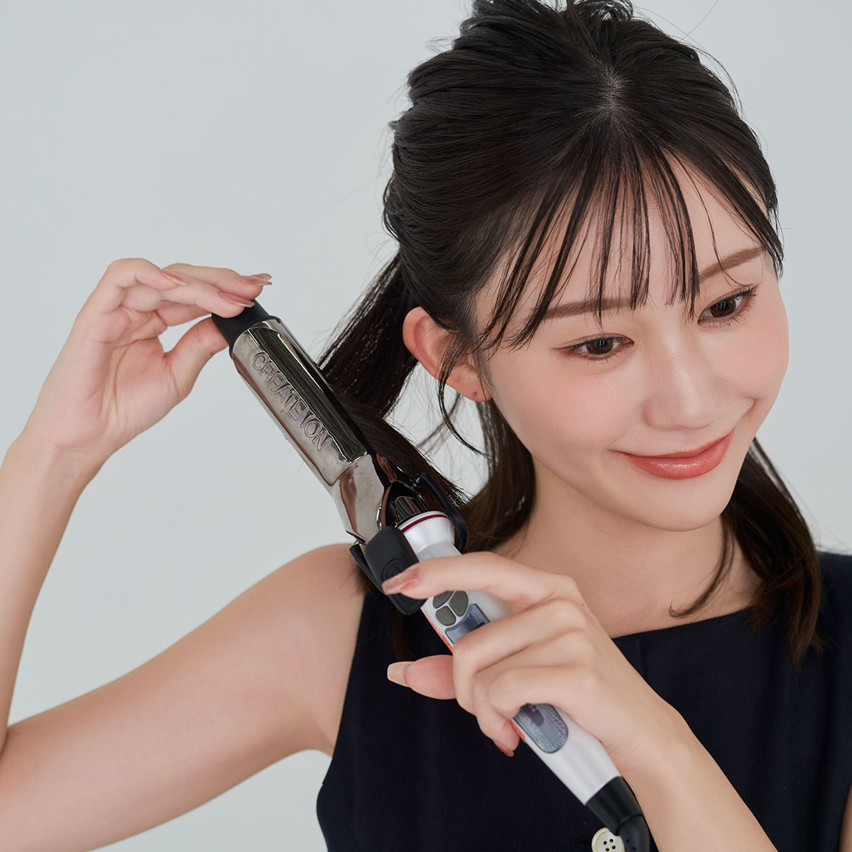 コテでミックス巻き