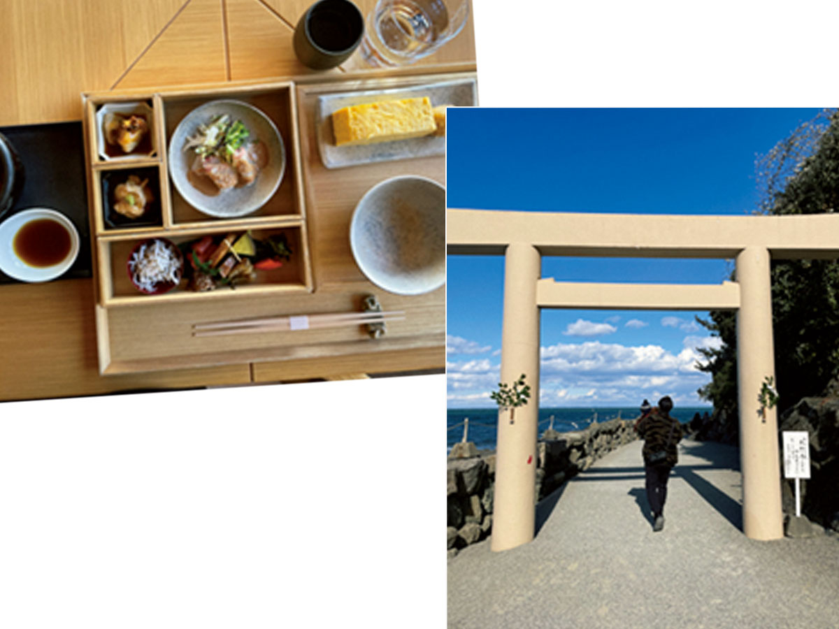 ホテルのダイニングで朝食