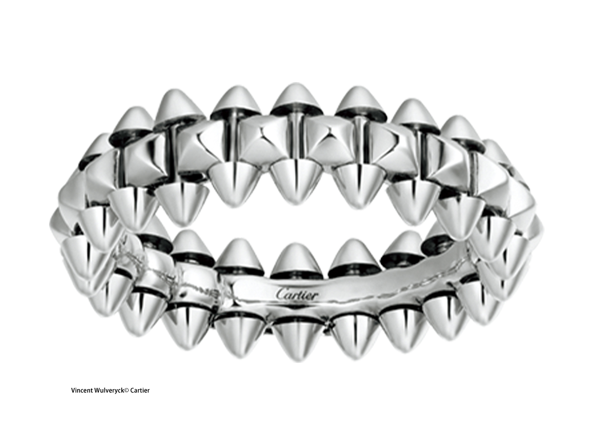 クラッシュ ドゥ カルティエのホワイトゴールドのリング