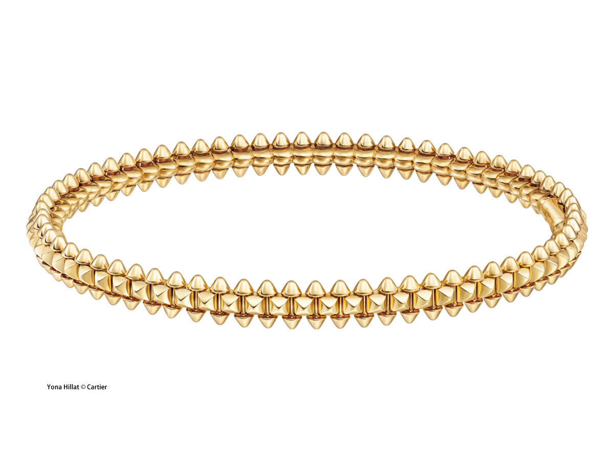 クラッシュ ドゥ カルティエのイエローゴールドのブレスレット