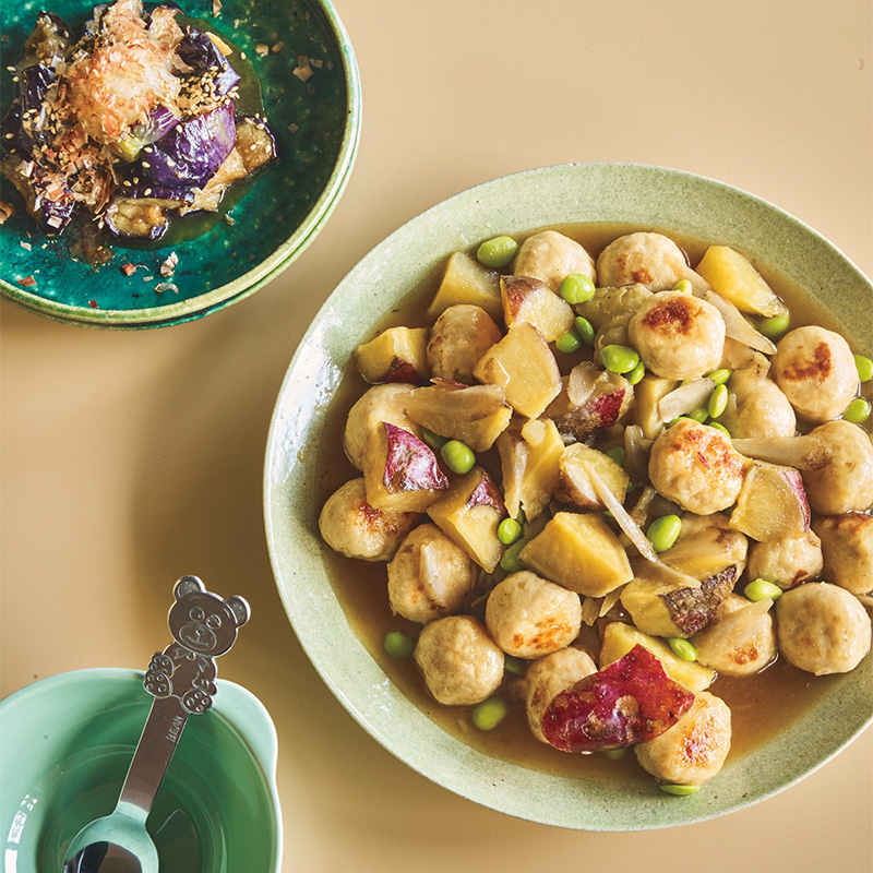 Kit Oisixの鶏団子と根菜の旨とろ煮と揚げなすのさっぱり煮びたし