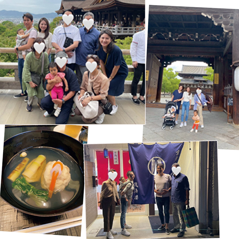 降旗咲子さんの京都旅の様子