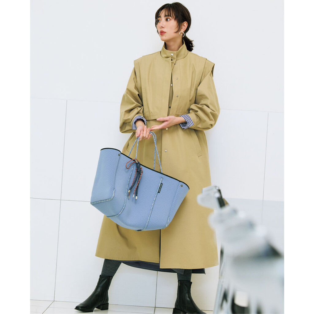 マルチWAYスタンドカラーコートのコーデ