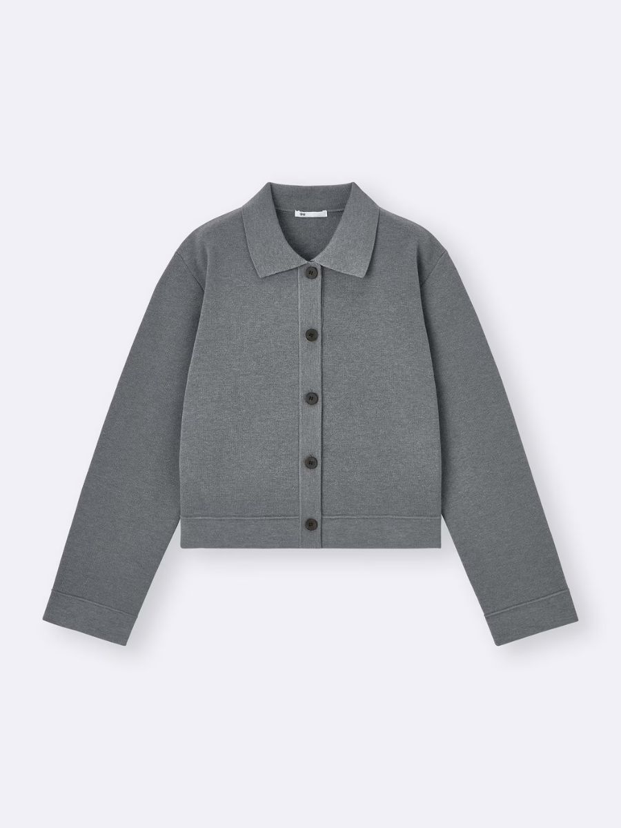 ミラノリブポロカーディガン GRAY ¥2,990