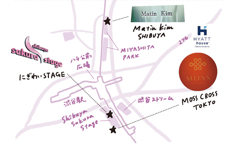 ハイアット ハウス 東京 渋谷への地図