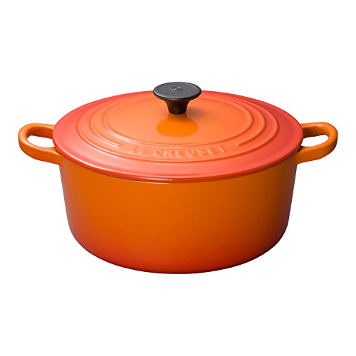 ル・クルーゼ(Le Creuset) 鋳物 ホーロー 鍋 ココット・ロンド 22 cm オレンジ ガス IH オーブン 対応 【日...