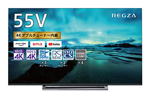 東芝 55V型 液晶テレビ レグザ 55M530X 4Kチューナー内蔵 外付けHDD W録画対応