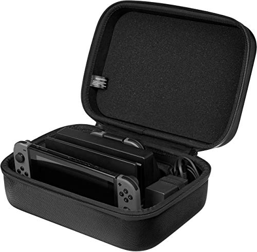 Amazonベーシック Nintendo Switch専用収納バッグ ハードケース 旅行用 30×12×23cm ブラック