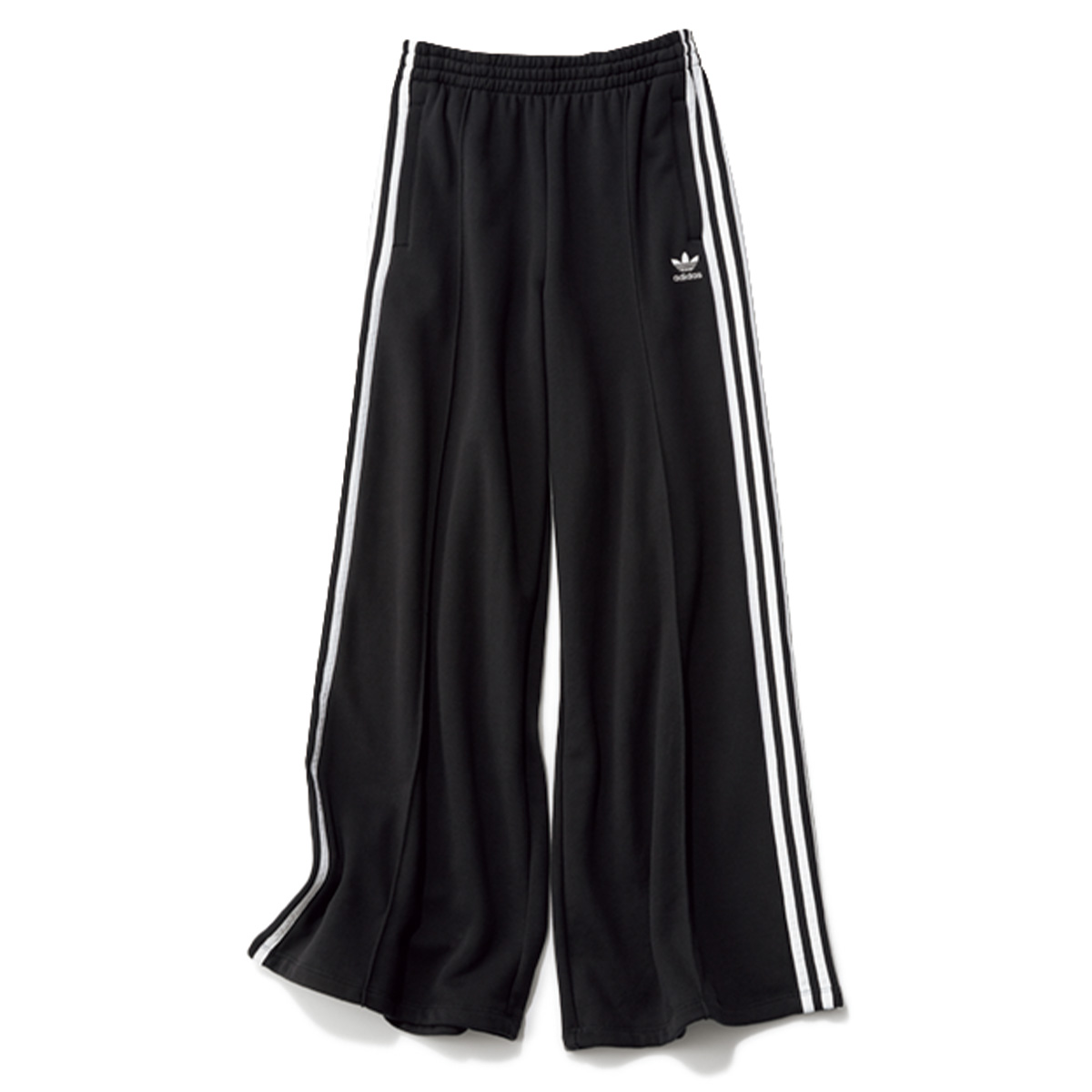 スリーストライプス ルーズ フレンチテリー ワイドレッグパンツ