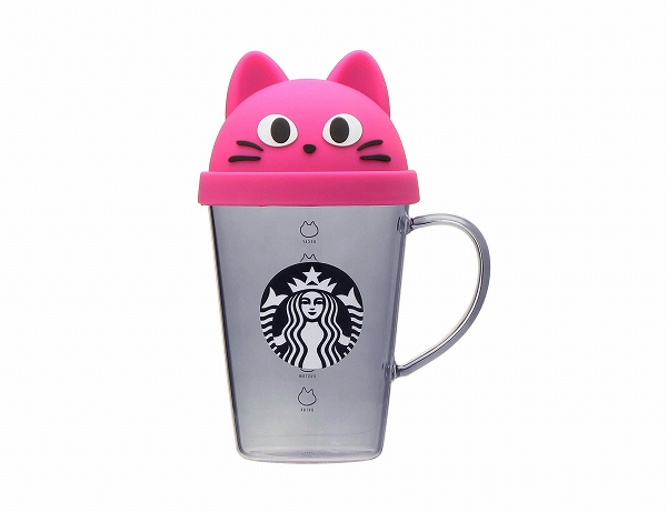 スターバックスの「ハロウィン2023シリコンリッド 耐熱グラスマグキャット384ml」