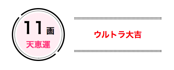 11画は「天恵運」でウルトラ大