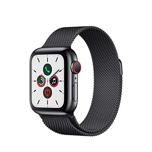 Apple Watch Series 5(GPS + Cellularモデル)- 40mmスペースブラックステンレススチールケースとスペースブ...