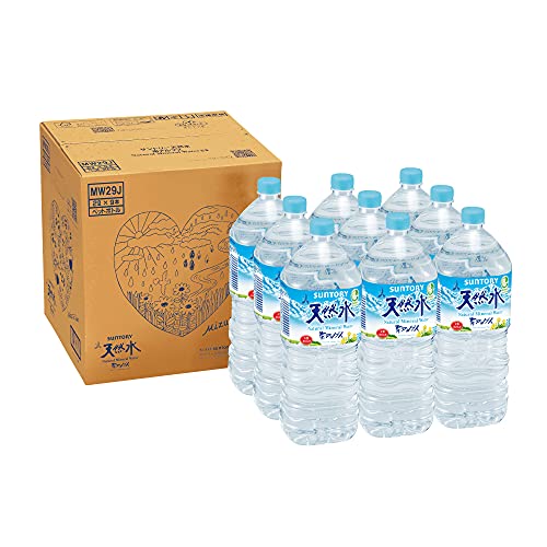 ［Amazon限定ブランド］ Restock サントリー 天然水 ミネラルウォーター 2L ×9本