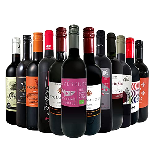赤ワイン 飲み比べセット 美味しい フランス、スペインワイン ソムリエ 厳選の旨安赤ワイン 赤ワイン12本セ...