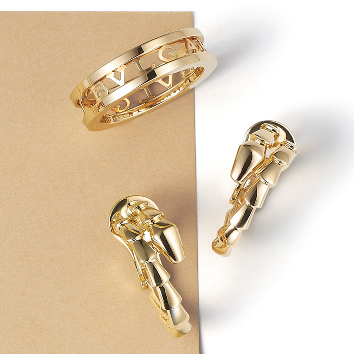 「ビー・ゼロワン」リング,「セルペンティ ヴァイパー」ピアス