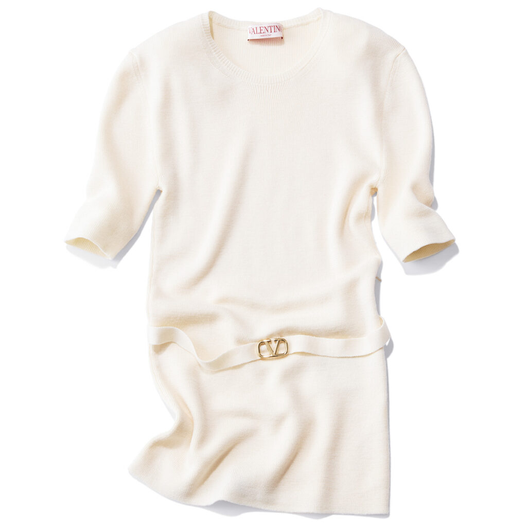 VALENTINOのベルト付きニット