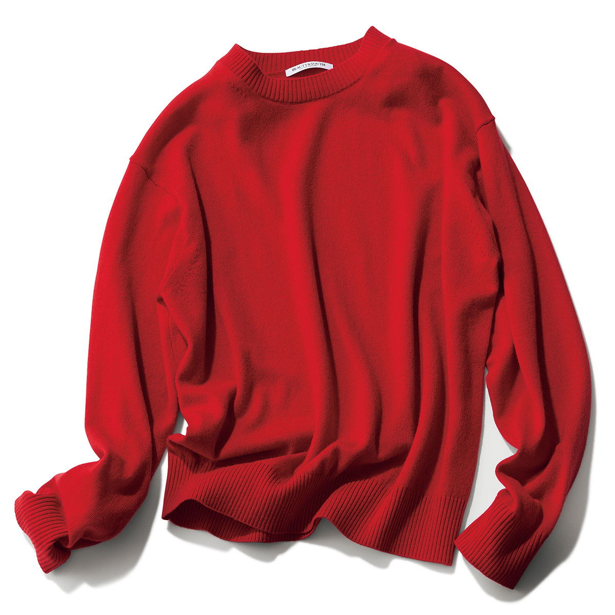BEAUTY＆YOUTH（ビューティー＆ユース）の赤ニット