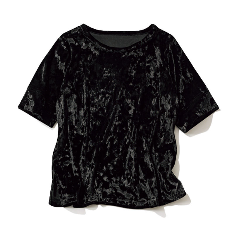 ベロア黒Tシャツ