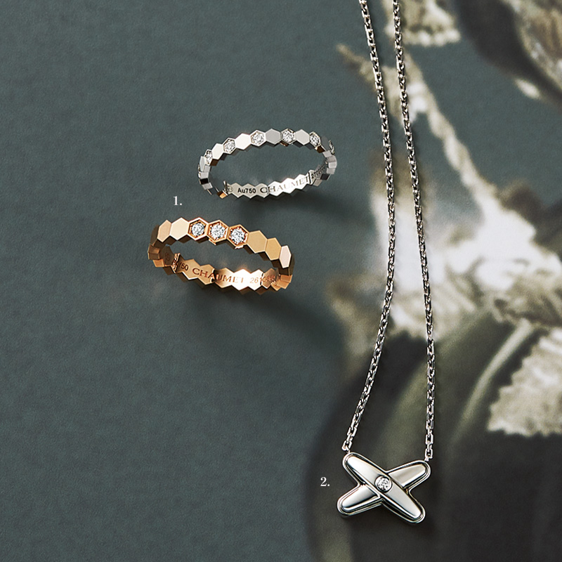 ショーメのビードゥショーメのリングとリアンのペンダント