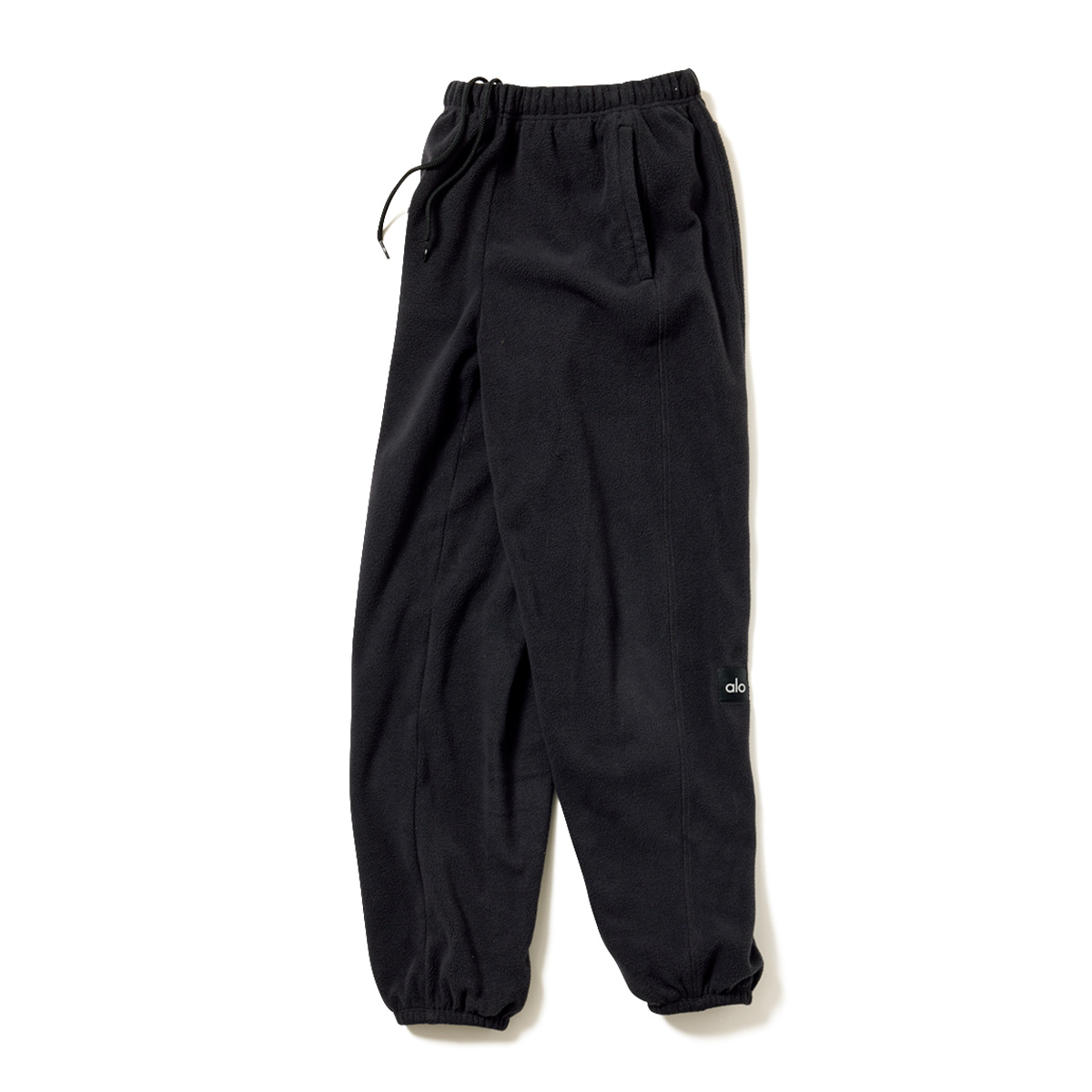 aloの黒フリースパンツ