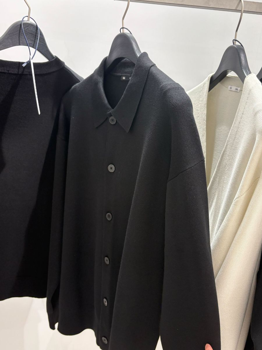ミラノリブポロカーディガン(メンズアイテム) BLACK ¥2,990
