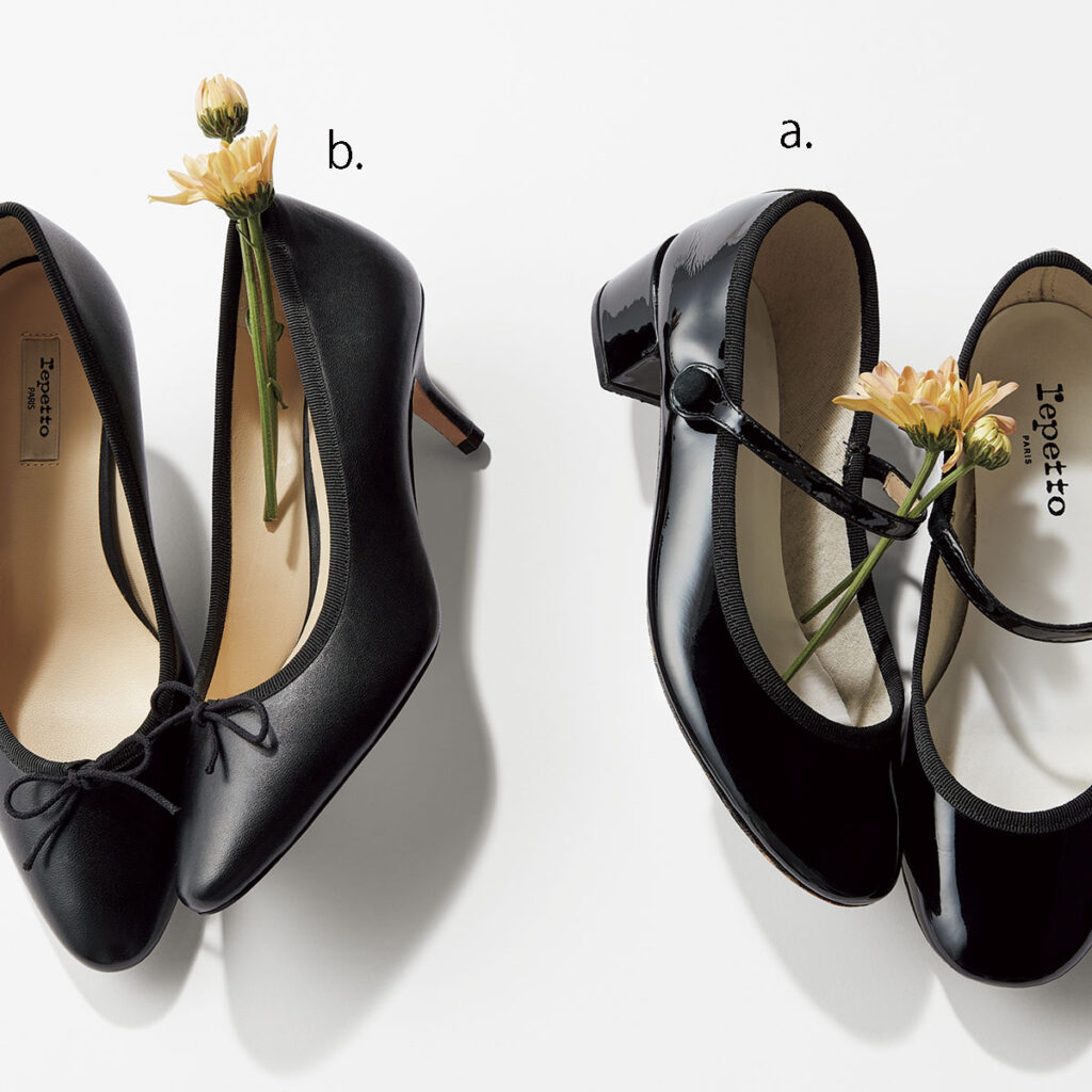 レペットのパテントメリージェーンシューズとピンヒールパンプス