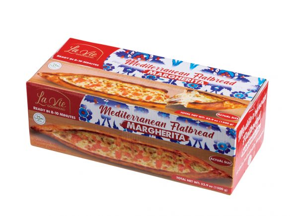 コストコの舟形ピザ（冷凍）の箱