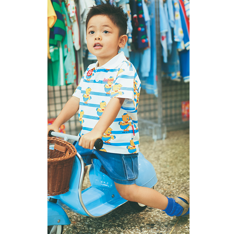 BEBE DE PINOを着た男の子コーデ