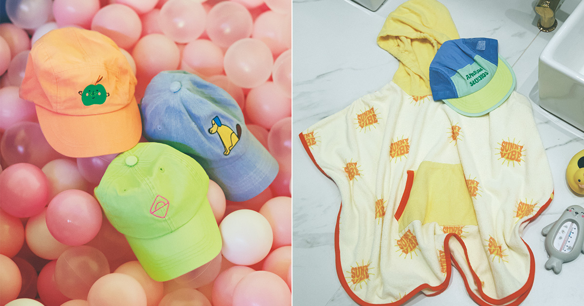 韓国発ブランドのキッズ服とキャップ