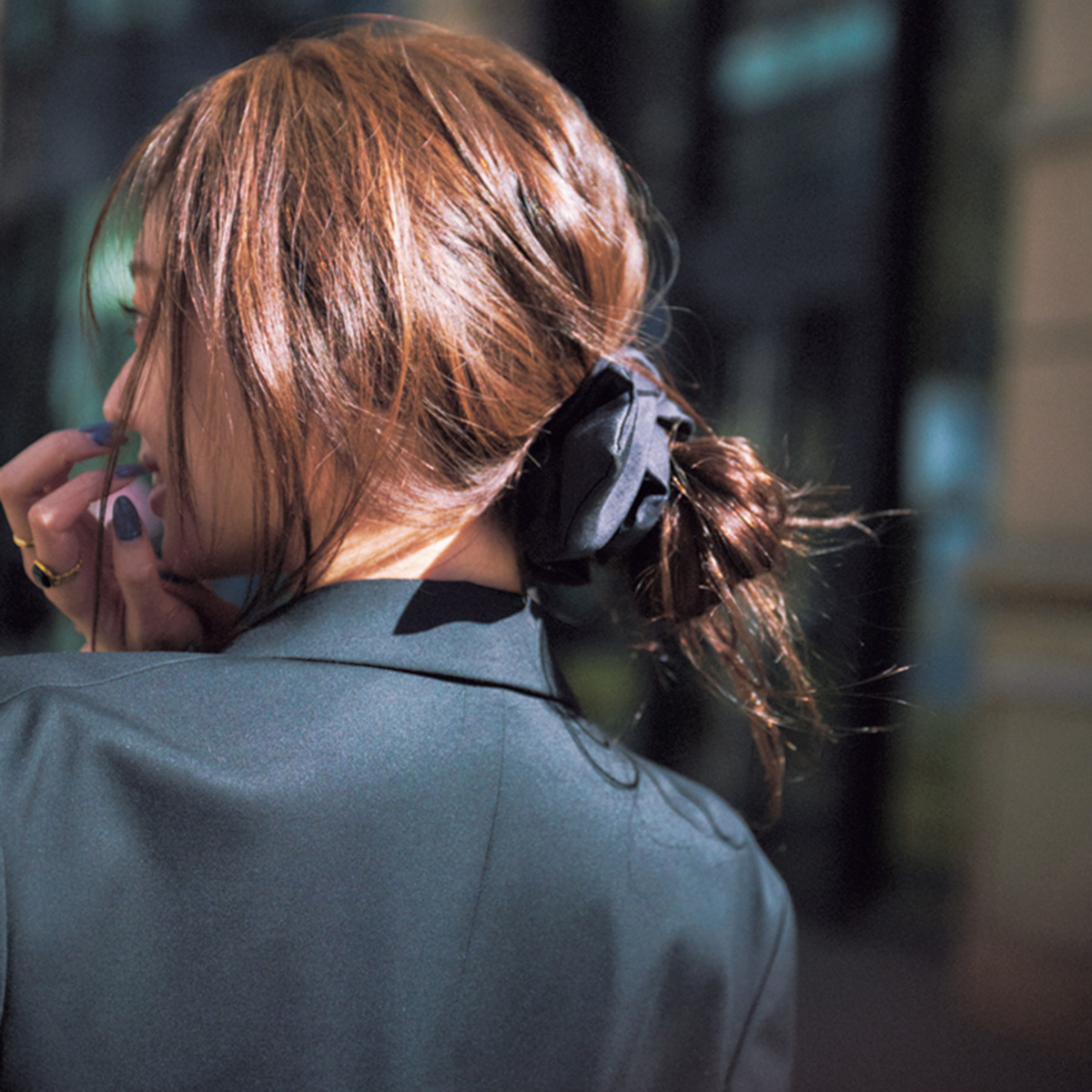 シュシュのヘアアレンジ