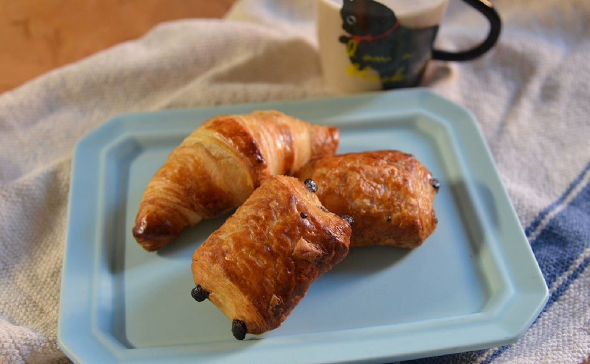 クロワッサン焼き上がり