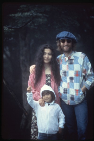 John Lennon, Yoko Ono and Sean Ono Lennon. Summer 1979, Japan. Photo by NIshi F. Saimaru ©Nishi F Saimaru and ©Yoko Ono